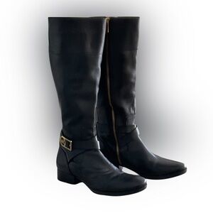 MICHAEL Michael KORS Bryce Black Leather Knee-High Boots NWOT